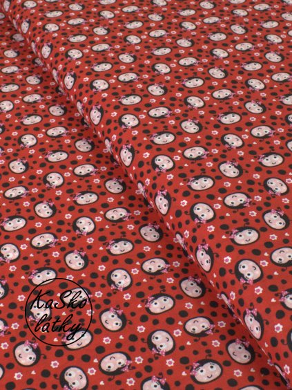 Bavlněná látka berušky