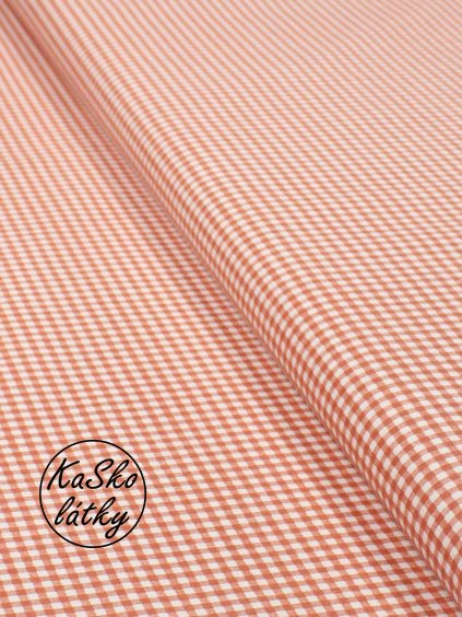 Bavlněná látka cihlové kárko