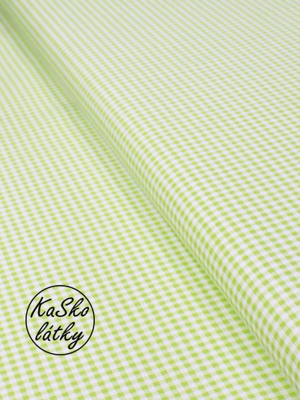 Bavlněná látka světle zelené kárko