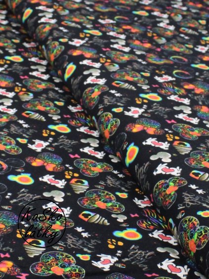 Bavlněná teplákovina Mickey Mouse