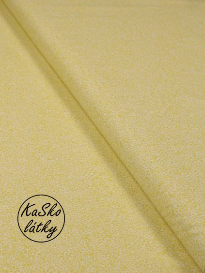 Bavlněná látka žluté květy