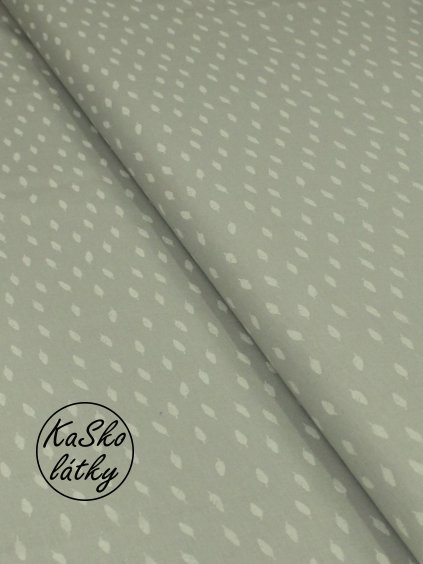 Bavlněná látka pírka na světle šedé