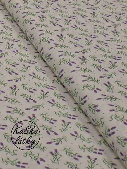 Bavlněná látka drobné levandule