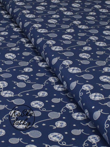 Bavlněná látka stříbrné ozdoby