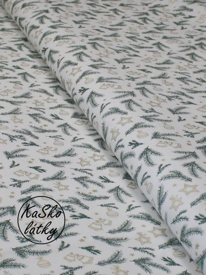 Bavlněná látka zlaté ozdoby