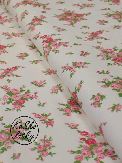 Bavlněná látka růže