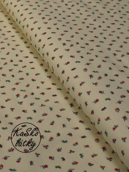 Bavlněná látka drobné květy
