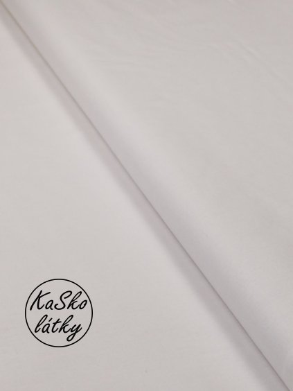 Bavlněná látka bílá - šíře 150cm - 160g - CZ