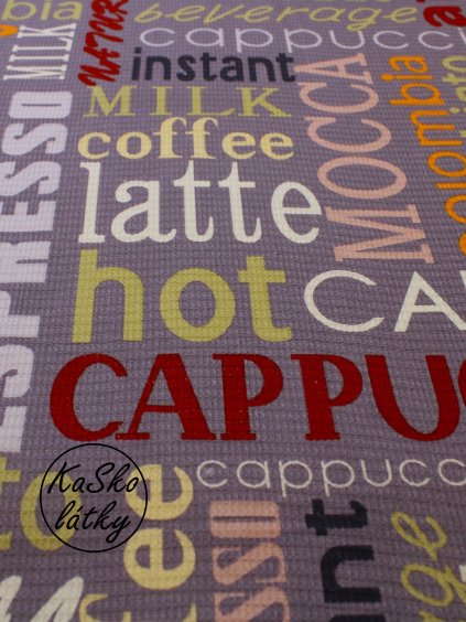 Vaflovina kávové nápisy