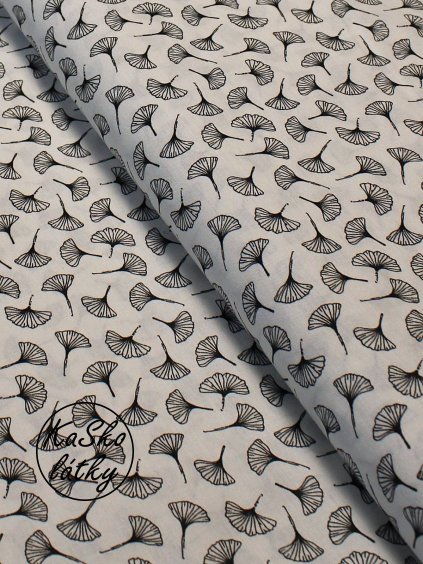 Bavlněná látka gingko biloba