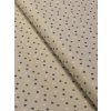 Bavlněná látka zelené a šedé puntíky