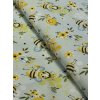 Bavlněná látka včelky