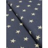 Bavlněná látka bílé hvězdy na modré
