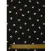 Bavlněná látka bílé hvězdy na černé