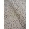Zbytek - Bavlněná látka béžové květy na krémové  55 x 150 cm