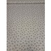 Zbytek - Bavlněná látka zelené květy na bílé  50 x 150 cm