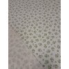 Zbytek - Bavlněná látka zelené květy na bílé  50 x 150 cm