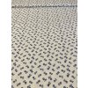 Zbytek - Bavlněná látka modré kytičky na bílé  50 x 150 cm