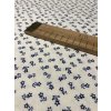 Zbytek - Bavlněná látka modré kytičky na bílé  50 x 150 cm