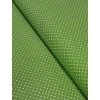 Zbytek - Bavlněná látka bílý puntík na zelené  45 x 150 cm