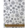 Bavlněná látka šedé sněhové vločky