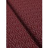 Zbytek - Bavlněná látka malé sněhové vločky na červené  65 x 150 cm