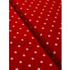 Zbytek - Bavlněná látka bílý puntík na červené  40 x 160 cm