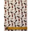 Zbytek - Bavlněná látka s kočkami  75 x 160 cm