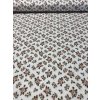 Zbytek - Bavlněná látka starorůžové květy na krémové  75 x 140 cm
