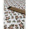 Zbytek - Bavlněná látka starorůžové květy na krémové  75 x 140 cm