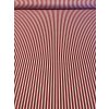 Zbytek - Bavlněná látka červený proužek  50 x 147 cm