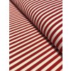 Zbytek - Bavlněná látka červený proužek  50 x 147 cm