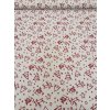 Zbytek - Bavlněná látka červení jeleni a sáňky na bílé  45 x 150 cm