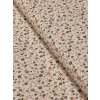 Zbytek - Bavlněná látka růžovo-béžové kytky  70 x 140 cm