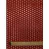 Zbytek - Bavlněná látka srdíčka s puntíky na vínové - LÁTKA S VADOU  65 x 160 cm