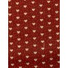 Zbytek - Bavlněná látka srdíčka s puntíky na vínové - LÁTKA S VADOU  65 x 160 cm