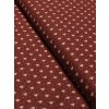 Zbytek - Bavlněná látka srdíčka s puntíky na vínové - LÁTKA S VADOU  65 x 160 cm
