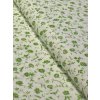 Bavlněná látka světle zelený květ