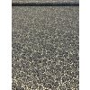 Zbytek - Bavlněná látka tmavě modré lístky  70 x 140 cm