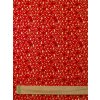 Zbytek - Bavlněná látka drobný vánoční vzor na červené  60 x 145 cm