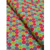 Zbytek - Bavlněná látka knoflíky  35 x 115 cm
