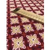 Zbytek - Bavlněná látka červený kaleidoskop  35 x 140 cm