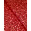 Zbytek - Bavlněná látka drobný vánoční vzor na červené  40 x 145 cm