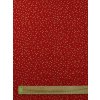 Zbytek - Bavlněná látka zlatý puntíky na červené  40 x 145 cm