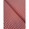 Zbytek - Bavlněná látka červeno-bílý cikcak  70 x 150 cm