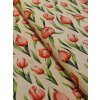 Režná látka tulipány