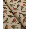 Zbytek - Režná látka ptáčci  30 x 140 cm