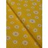 Zbytek - Bavlněná látka kopretiny s puntíky  20 x 150 cm