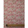 Zbytek - Bavlněná látka růžové květy  40 x 160 cm