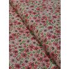 Zbytek - Bavlněná látka růžové květy  40 x 160 cm